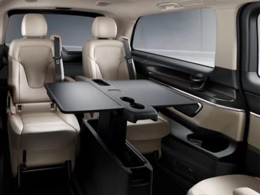 van seat with folding table